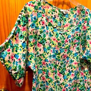 Soprano Bell-sleeved Blouse in Flower Print